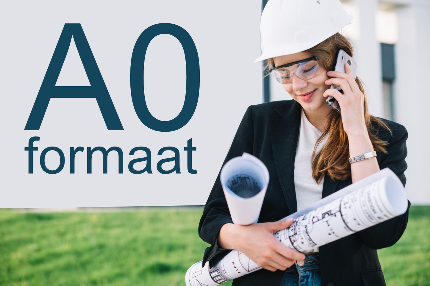 A0 bouwplan professioneel geprint met scherpe lijnweergave
